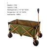 Mobilier de camping pliable et détachable, chariot à roues larges à quatre voies, pour terrain de camping en plein air, voiture de pique-nique