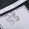 925 Silber Ohrringe Designer Marke Ohrringe Brief Frauen Charm Ohrring für Hochzeit Party Schmuck
