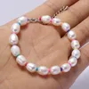 Bracelets de charme Perles d'eau douce naturelles avec argile colorée Silicone Spacer Bracelet de perles réglable pour femme cadeau 2024 bijoux