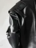Mauroicardi Spring Autumn Cool Overized Short Black Soft Faux Leather Jacket Men Zipper Luxury Designer Kläder Runway Fashion 240106