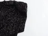 KONDALA Seksowna czarna cekinowa impreza mini sukienka Kobiety Oczep