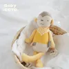 Cute Monkey Plush Toys born Baby Gifts Security Blanket Towel Soft Stuffed Animal Appease Toy Accompany Sleep Doll 240106