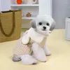 Abbigliamento per cani Abbigliamento per animali domestici Gonna in cotone scozzese stile principessa autunno e inverno Cani di piccola taglia media caldi