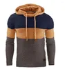 Sweat à capuche pour hommes, automne hiver, Slim, rayé, Jacquard, pull à manches longues, chaud, manteau 5XL