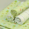 4pcs 102X76cm bed sheet wrapped blanket Cotton flannel born swaddle printed single layer 240106