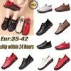 Nya kvinnor plattskor kvinna mjuk mockasins kvinnor båtskor läder damer casual skor femme slip på loafers