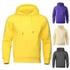 Männer Hoodies 2024 Herbst Mit Kapuze Männer Dicke 380g Stoff Solide Grund Sweatshirts Kordelzug Front Tasche Pullover Casual