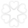 Fleurs décoratives Nuoy coeur anneau 6 pièces polystyrène mousse couronne formes artisanat boules noël bricolage ornements guirlande blanche