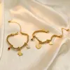 Bracelets de charme Bracelet pendentif papillon en forme de coeur femme douce