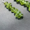 Kolczyki Dangle Natural Peridot 925 Sterling Silver for Women Olivine Big Stone Chip Koraliki Biżuteria Prezent Ręcznie robiona modna moda