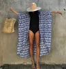 Kvinnors badkläder Beach Cover-up Chiffon lämnar mönster Holiday Casual Sol-Proof Cardigan