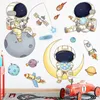 Wyjmowana kreskówka kosmiczna Astronauta naklejki ścienne do pokoju dziecięcego dekoracja ścienna PVC naklejki ścienne do pokoju dziecięcego dekoracja domowa 240106