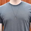 Hanger Kettingen Klassieke Trendy Ronde Voor Mannen Punk Metaal Goud Kleur Lange Ketting 1 Ketting Persoonlijkheid Sieraden