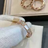 1RTI Designer Luxury Jewelry Bvlger Bhome Band Rings Edition Ring Gold Plated Fashionable Personalized Snake Bone Pointillaria Light Small and Hi
