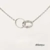 Designer colar de alta edição design clássico pingente amor parafuso para mulheres meninas duplo loop encantos 316l titânio aço casamento jóias colares collier