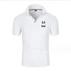 men's polo summer golf fashion brand rabbit print men's lapel short sleeved man polo collar t-shirt
