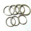 Keychains 10PCS Stainless Steel Key Rings Round Flat Line Split Keyring For Jewelry Making Keychain DIY