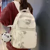 Mochila moda kawaii saco de viagem estudante laptop faculdade meninas escola adolescente mulheres lazer bonito mochila