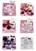 5st Ny Design Girls Kids Lovely Hairclip Heart Star Bow Crown Päls Boll Blomma Print Ribbon Bow Hair Accessory BJ