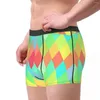 Underpants Colorful Man's Boxer Briefs Rhombous Breathable Funny High Quality Print Shorts Gift Idea