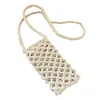 Sacs de soirée Petit sac Boho tissé à la main téléphone portable sac à main femme cadeau crochet plage portefeuille pour vacances vacances été voyage en plein air