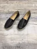 Klädskor fiskare skor kvinnor designer formella skor 100% läder brev plattform mode kvinna platt båt sko dam tramp lata loafers stor storlek 34-42 med låda