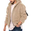 Men's Winter New Double-sided Arctic Velvet Warm Hooded Zipper Casual Jacket Jacket Jacket