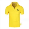 men's polo summer golf fashion brand rabbit print men's lapel short sleeved man polo collar t-shirt