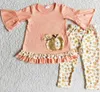 Fashion Kids Designer Clothes Girl Sets Halloween Baby Girls Clothing Embroidery Pumpkin Sequins Boutique Kid Children Outfits Who7408790