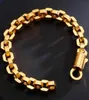 Male Chain Bracelet Men Hip Hop Golden Stainless Steel Mens Friendship Bracelets Link Friends Jewellery Accessories227E8377647