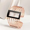 Horloges Damesmode Wijzerplaat Luxe Design Armband Legering Horloge Quartz Dames Rose Goud Siliconen Horloges Reloj Para Mujer