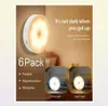 6 Beads USB Recharge Human Body Infrared Sensor Night Light LED with switch Cabinet Closet Wall Lamp for Bedroom Bedside Stair Toi6242857