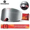 Rockbros Wholesale Ski Goggles Windproect UV400 Antifog Double Layers Skidåkning Snowboard Glasögon Mask Cykling Solglasögon 240106