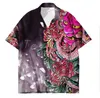 Camicie casual da uomo Camicia hawaiana Samurai tatuaggio giapponese stampato in 3D per uomo Moda estate Harajuku oversize