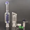 4 en 1 verre brûleur à mazout Bong conduites d'eau marteau 6 bras Perc spirale percolateur Dab plates-formes pétrolières bongs en verre pipes à fumer recycleur cendrier Bong avec tuyau de brûleur à mazout