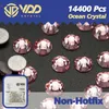 VDD 14400 pezzi all'ingrosso cristallo di vetro di alta qualità s strass non fissi diamante flatback nail art decorazioni artigianali fai da te 240106