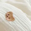 Baby Plush Mink Blanket Thermal Soft Fleece Swaddle Wrap Spring Winter born Bedding Set Cotton Quilt 150cm Drop y240106