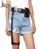 New Brand Vintage Leather Waist Bag Fanny Pack Belt for Women Punk Luxury Belt Bag Garter Leg Body Harness Straps Belt Accessory Q7413435