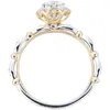 Cluster-Ringe HUIYI Pass Diamond Test D Farbe 1 Moissanit Ehering Hochwertige Mode Sterling Silber 925 Schmuck für Frauen