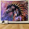 Tapestries And Art Background Decoration Tapestry Horse Home