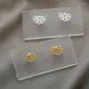 Orecchini a bottone in acciaio inossidabile fiore di loto per le donne Carino color oro piercing all'orecchio accessori per gioielli di moda Aretes