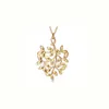 DFWTデザイナーTIFFANSETペンダントネックレスホット販売THOME 925 STERLING SILVER HEARTHED OLIVE LEAF GILDED NECKLACE TIJIA FASION NICHE CollarBone C