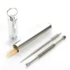 Capsule Cire Dab Outil Pilulier Bouteille Mini Alliage D'aluminium Cendrier De Voyage Aiguille Earpick Cure-Dents Conteneur Étanche Porte-Médicaments Stockage Stash Fiole