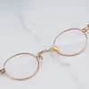 Zonnebrilmonturen Originele Vintage Ronde Brillen Voor Mannen Japanse Harajuku Mode Gouden Bril Hand Craft Super Licht Titanium Frame