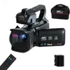 4K 60FPS Digital Video Camera 64MP POGRAPHY VLOG Camcorder för live stream Webkam 18x Zoom 4 tum Rotera pekskärm 240106