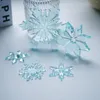 Figuras decorativas Adorno de copos de nieve Colgante de cristal Estatua de simulación Accesorios para manualidades de Navidad Árbol de Navidad Decoración de regalo para niños