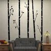 5 grands bouleaux avec branches autocollants muraux pour chambre d'enfants amovible vinyle mur art bébé pépinière stickers muraux citations D641B 20120312j