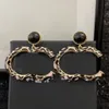 Exclusif amour femme boucle d'oreille de luxe boucle d'oreille lettre CCity marque concepteur femmes boucles d'oreilles en or cerceau bijoux ax49h