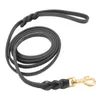 Dog Collars Training Leash Cowhide Comfortable Durable Strong Traction Leather Copper Hook For Trainning Ground