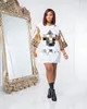 Half Sleeve Baggy Sequin T-Shirt Dresses Women Luxury Paillette Hip Hop Shirt Dress Free Ship